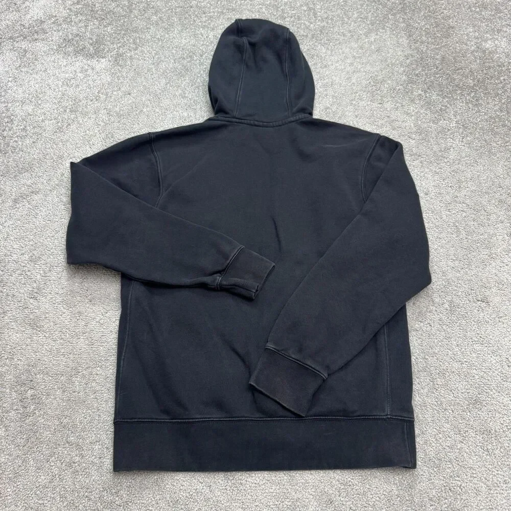 Nike Hoodie Pullover Sweatshirt Mens Small Black Fleece Drawstring Activewear